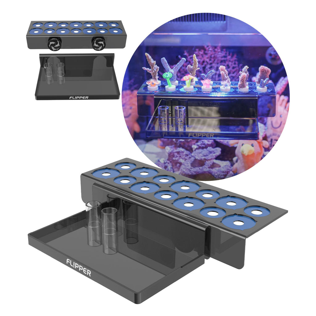 Flipper Magnetic Frag Station - Frag Rack with Removeable Shelf - Holds 14 Frags